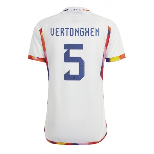 Belgien Jan Vertonghen #5 Udebanetrøje VM 2022 Kort ærmer